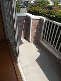 落ち着いた時間を過ごせるバルコニーです