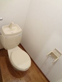 落ち着いた色調のトイレです