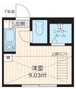 新宿区高田馬場3丁目の間取図