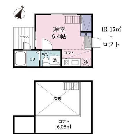 拡大写真:グリーンテラス上祖師谷 1階105の間取り