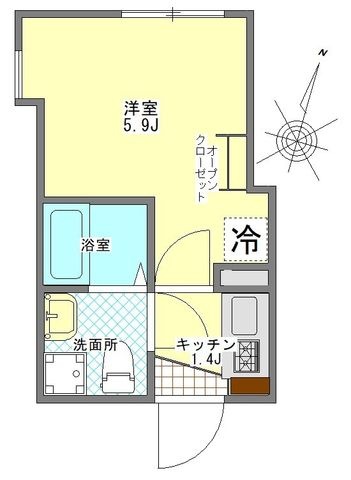 拡大写真:(仮称)光が丘AP 3階302の間取り