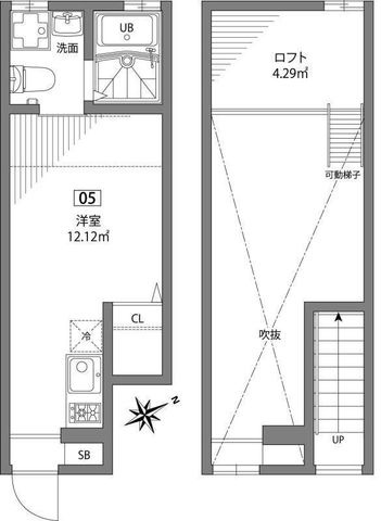 拡大写真:グランエッグス中野方南町 1階05の間取り