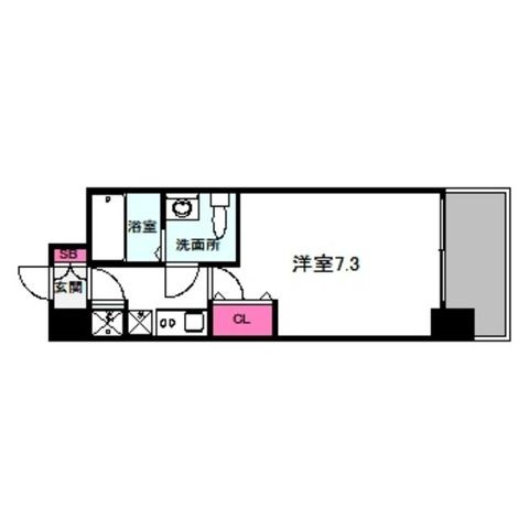拡大写真:セレニテ京橋クレア 6階608の間取り