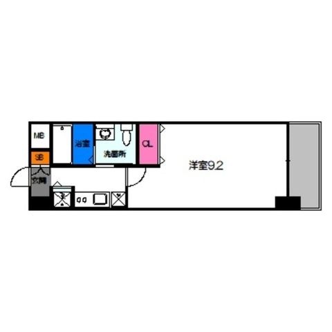 拡大写真:レジデンス京橋スクエア(旧:ルクレ京橋) 12階1202の間取り