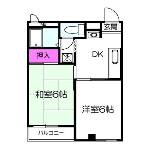 拡大写真:サウスアベニュー 4階403の間取り