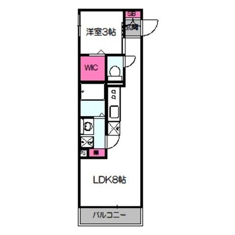 拡大写真:S-MOVE緑橋Ⅱ 4階401の間取り