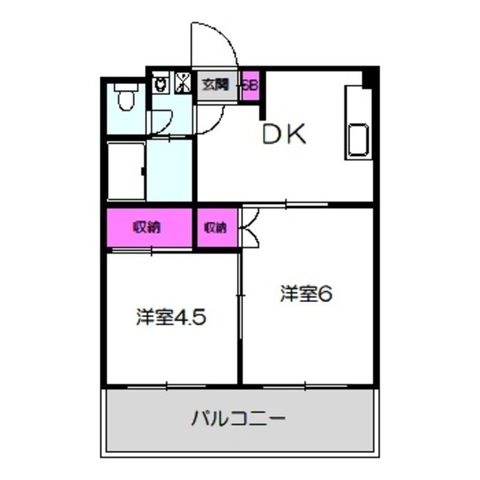 拡大写真:マンションアフルエンス 5階502の間取り