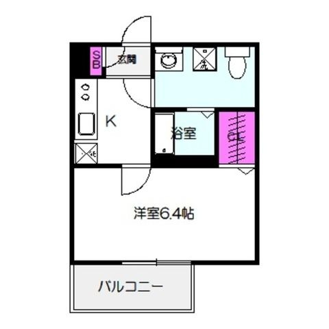 拡大写真:Luna e Sole 1階102の間取り