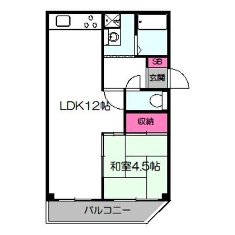 拡大写真:杉本ビル 3階304の間取り