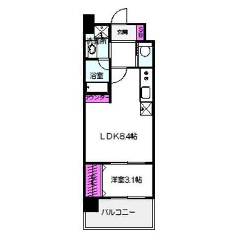 拡大写真:グローハイツ千林 4階403の間取り