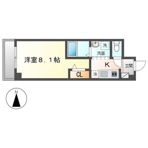 拡大写真:カレッジヒルズ竹ノ山 3階301の間取り