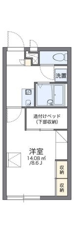 拡大写真:名古屋市緑区万場山1丁目 2階206の間取り