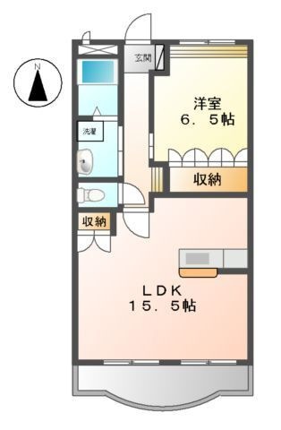 拡大写真：ジュピター 2階202の間取り
