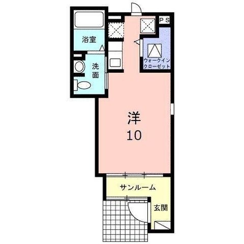 拡大写真：仙台市宮城野区福室３丁目 1階104の間取り