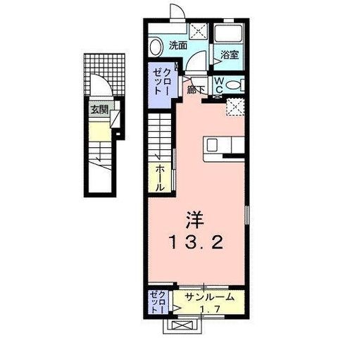 拡大写真:多賀城市笠神1丁目 2階201の間取り