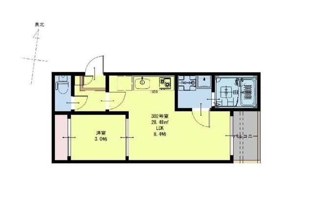 拡大写真:REGALEST F-I 3階302の間取り