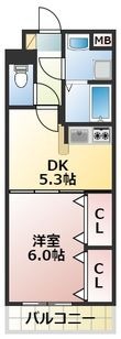熊本市中央区神水2丁目の間取図