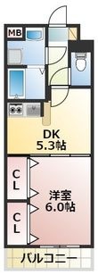 熊本市中央区神水2丁目の間取図