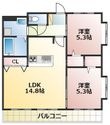 熊本市中央区本山町の間取図