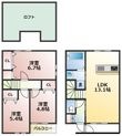 島崎3丁目貸家 A棟の間取図