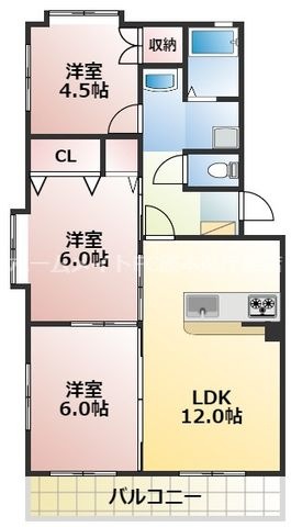 拡大写真:熊本市中央区萩原町 1階101の間取り