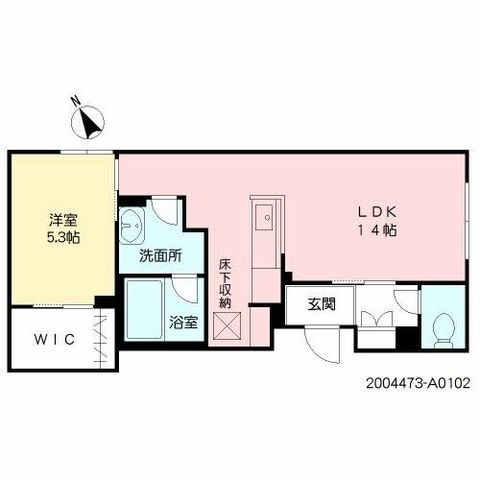 拡大写真:熊本市東区東京塚町 1階102の間取り