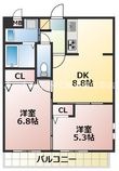 熊本市中央区本荘3丁目の間取図