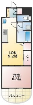 熊本市中央区水前寺1丁目の間取図