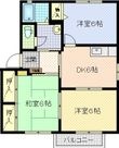 熊本市東区上南部1丁目の間取図