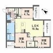 熊本市中央区新屋敷3丁目の間取図