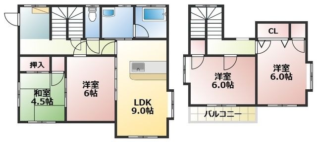 拡大写真:南サンシャインⅡ 1階A-1の間取り