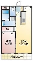 熊本市南区田迎1丁目の間取図