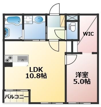 拡大写真:熊本市北区龍田8丁目 1階103の間取り