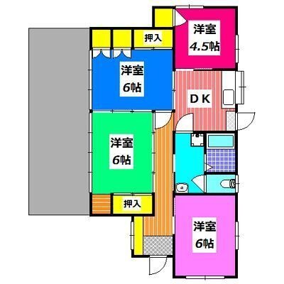 拡大写真:仁田貸家 1階1の間取り