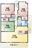 熊本市中央区帯山4丁目の間取図