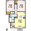 熊本市東区沼山津2丁目の間取図