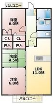 インフィニティ出水Ⅲの間取図