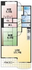 写真：熊本市中央区小沢町6階の間取図