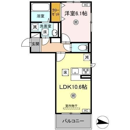 拡大写真:上益城郡益城町大字広崎 1階101の間取り