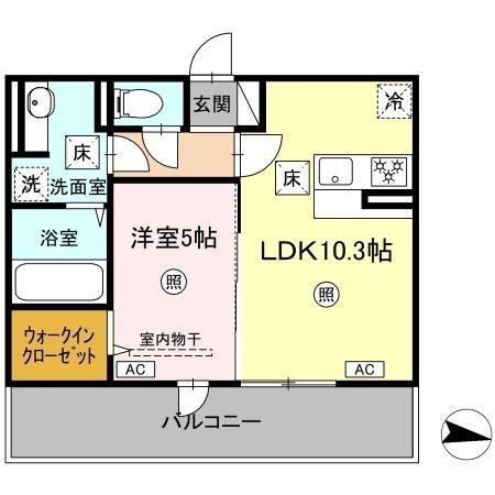 拡大写真:上益城郡益城町大字広崎 3階302の間取り