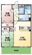 熊本市中央区出水３丁目の間取図