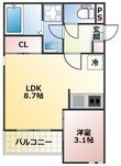 熊本市中央区本山４丁目の間取図