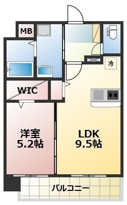 拡大写真:CHAINON薬園 2階204の間取り