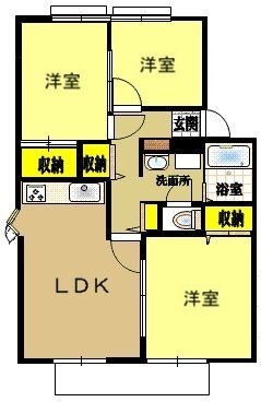 拡大写真:サンステートN-A 1階102の間取り