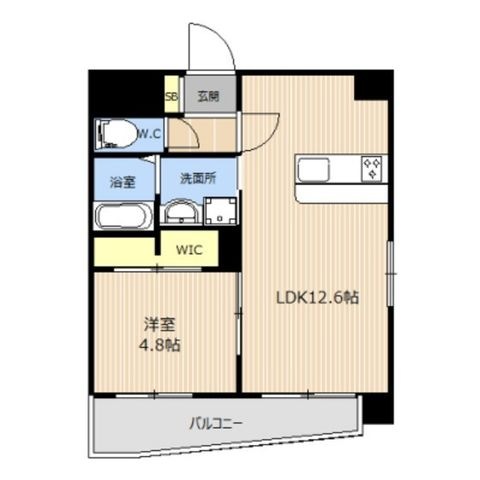 拡大写真:Fraise本荘 5階503の間取り