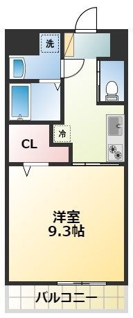 拡大写真:熊本市東区保田窪5丁目 2階203の間取り