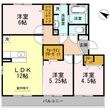 熊本市中央区帯山１丁目の間取図