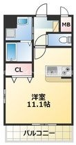 熊本市中央区新屋敷2丁目の間取図