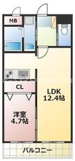 熊本市中央区白山１丁目の間取図