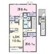 毛呂山町アパートの間取図